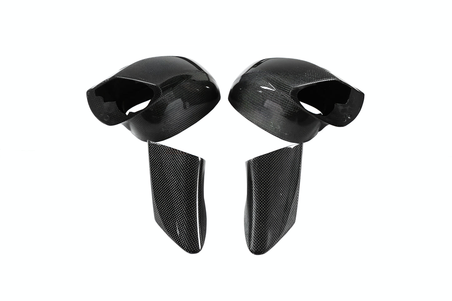 Ferrari 488 GTB & Spider 2015-2019 DRY Carbon Fiber & Forged Carbon Fiber Rearview Mirror Caps