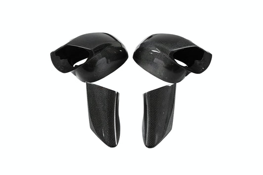 Ferrari 488 GTB & Spider 2015-2019 DRY Carbon Fiber & Forged Carbon Fiber Rearview Mirror Caps