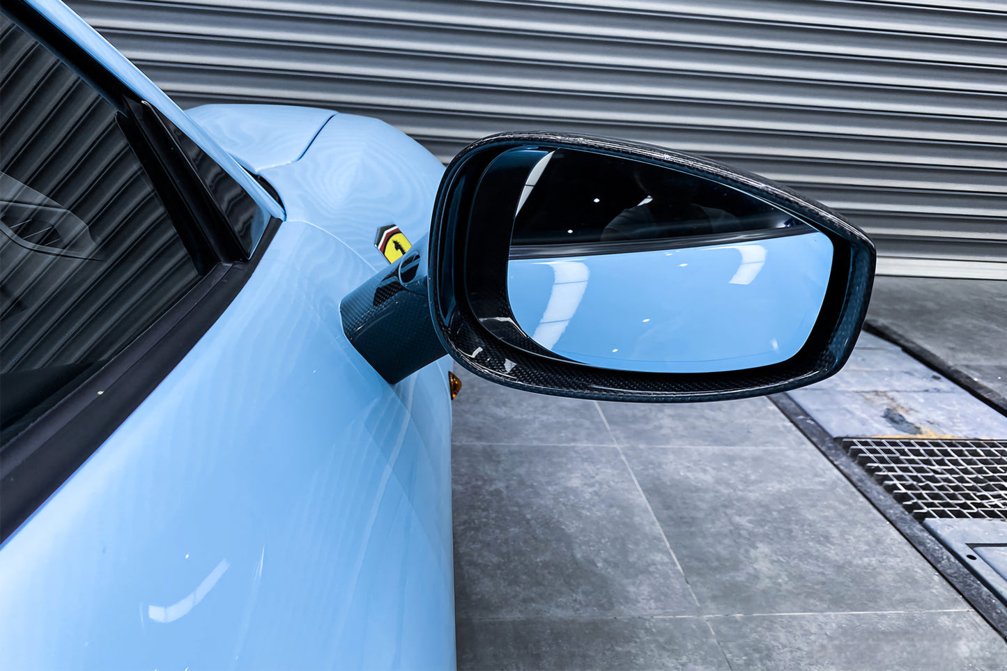 Ferrari 488 GTB & Spider 2015-2019 DRY Carbon Fiber & Forged Carbon Fiber Rearview Mirror Caps