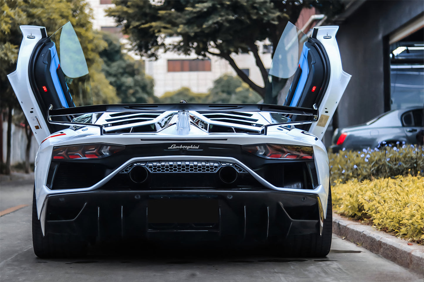 Lamborghini Aventador LP700 LP720 DRY SEMI-Carbon Fiber SVJ-Upgrade Hood & Spoiler Parts