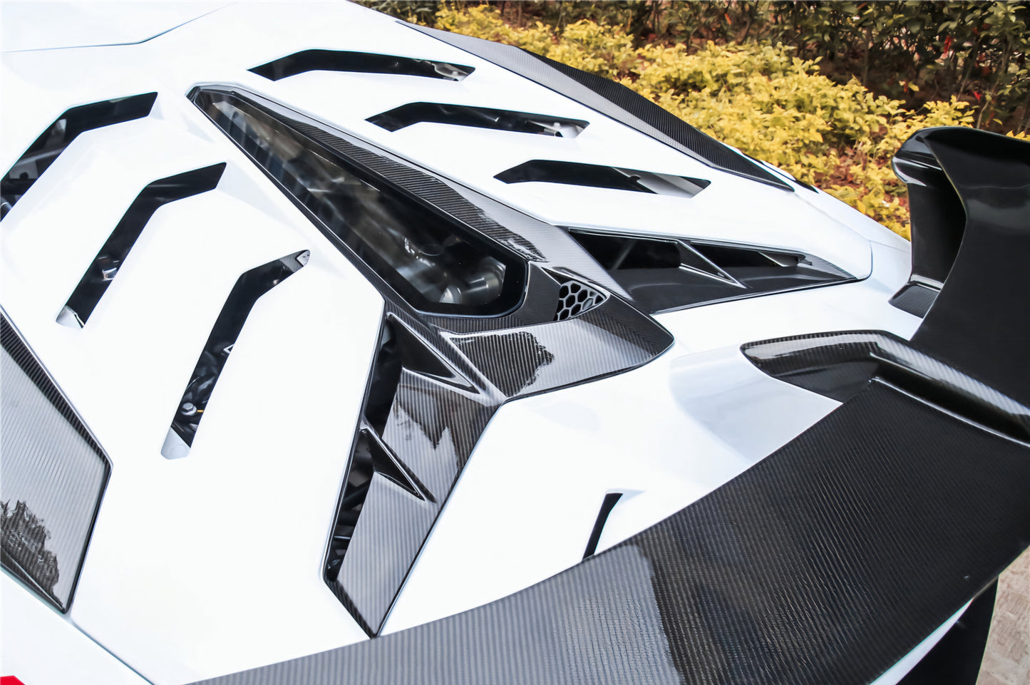 Lamborghini Aventador LP700 LP720 DRY SEMI-Carbon Fiber SVJ-Upgrade Hood & Spoiler Parts