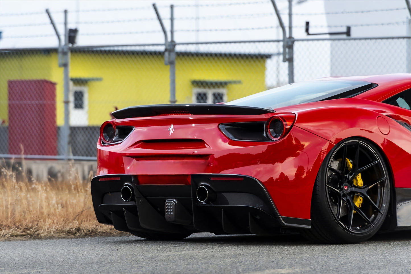 Ferrari 488 GTB & Spider 2015-2019 DRY Carbon Fiber Rear Spoiler (V2)