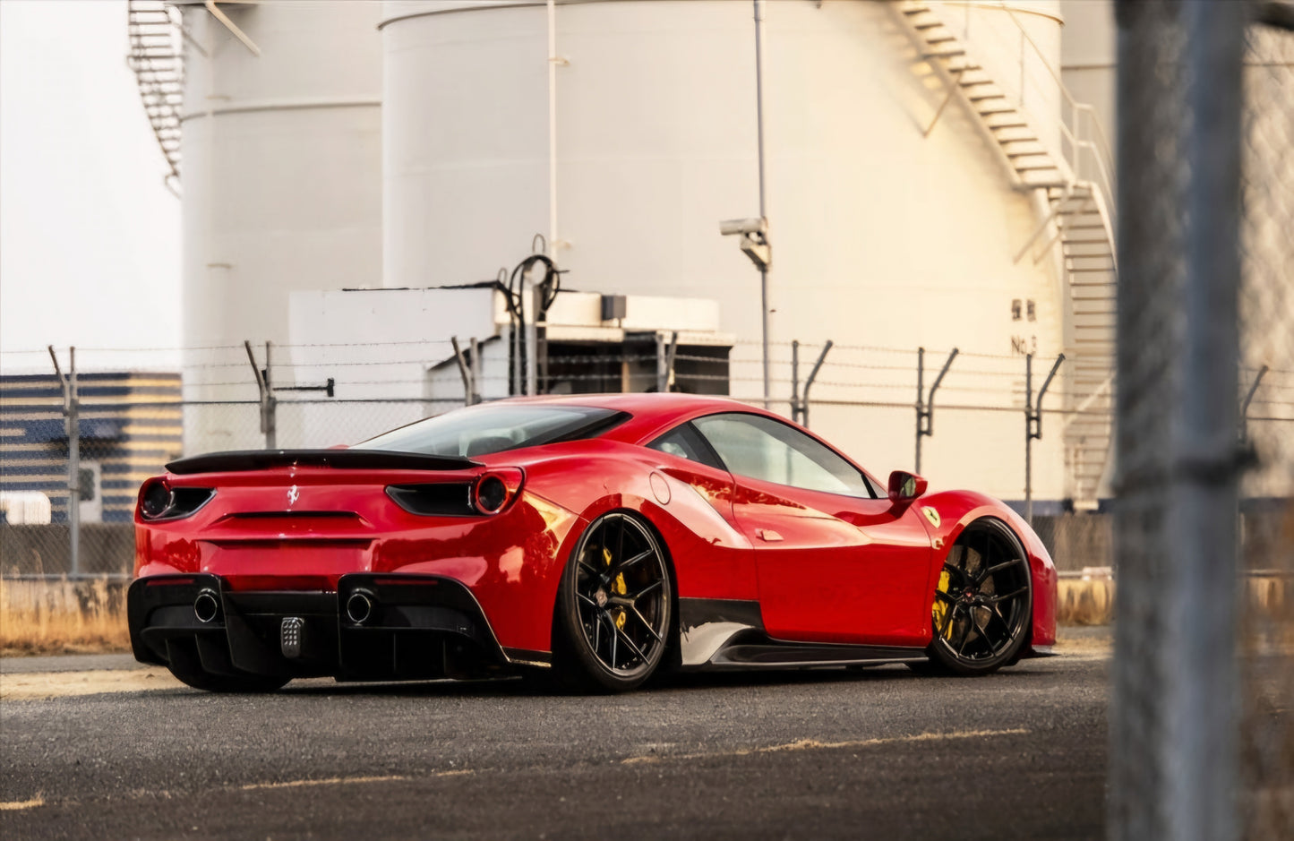 Ferrari 488 GTB & Spider 2015-2019 DRY Carbon Fiber Rear Spoiler (V2)