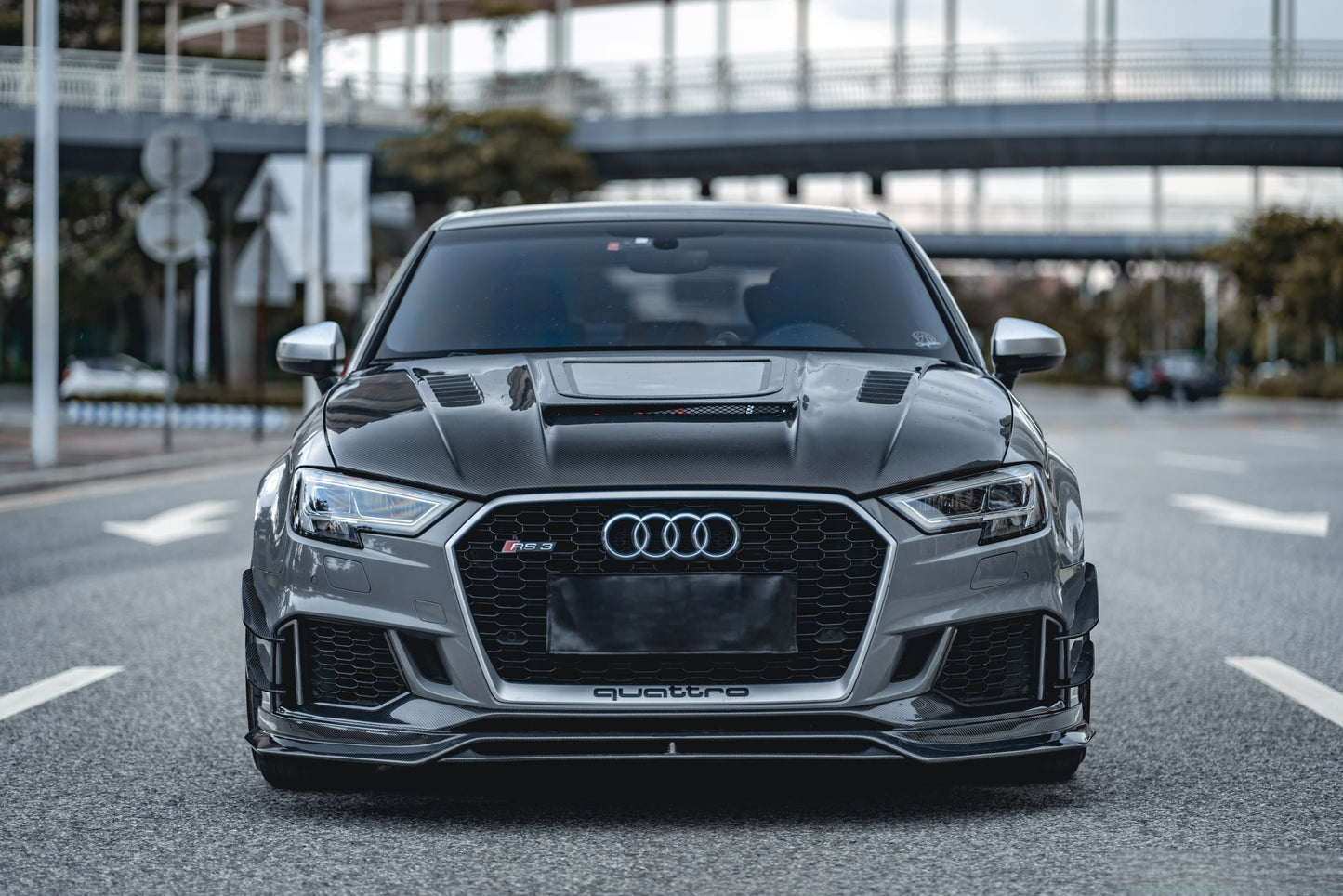 AUDI RS3 2015-2020 Carbon Fiber Open Engine Hood