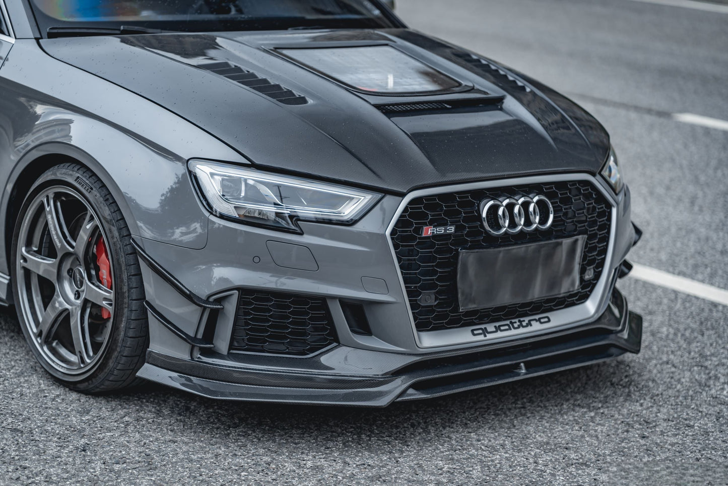 AUDI RS3 2015-2020 Carbon Fiber Open Engine Hood