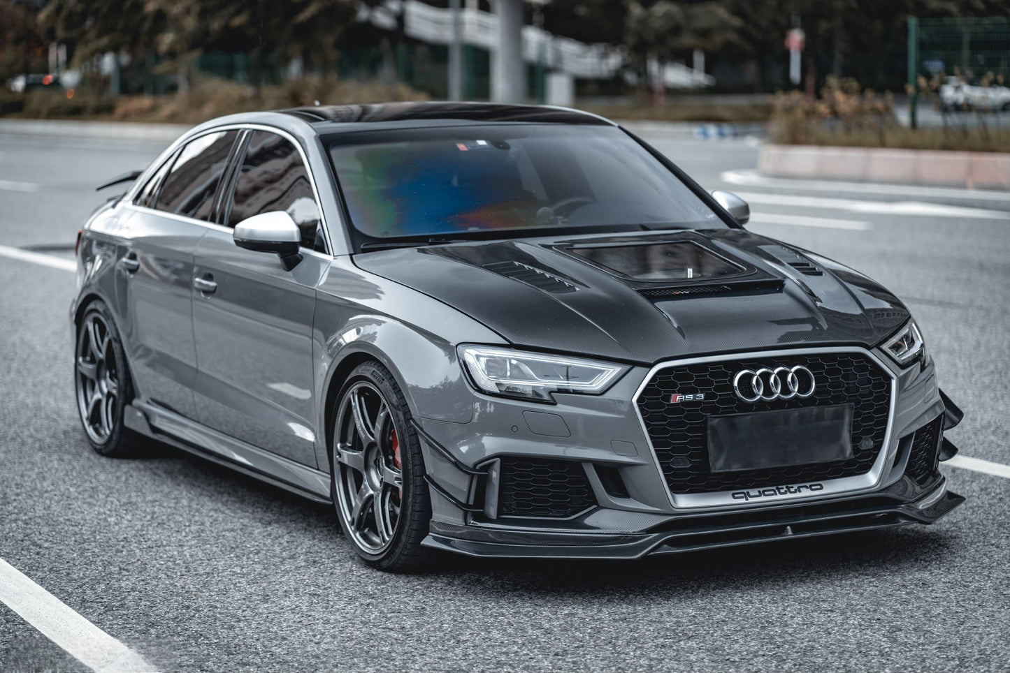 AUDI RS3 2015-2020 Carbon Fiber Open Engine Hood