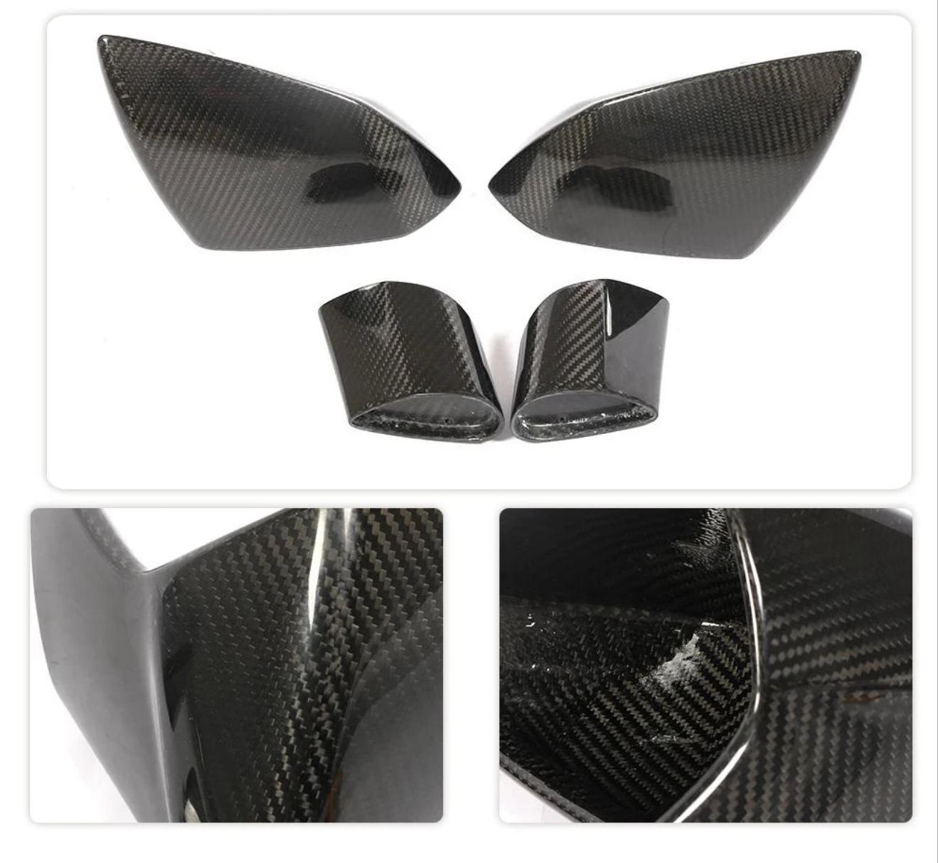 Lamborghini Gallardo LP550 LP560 LP570 2008+ DRY Carbon Fiber Rear View Mirror Caps