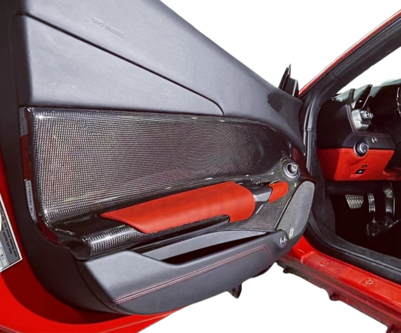 Ferrari 488 GTB & Spider 2015-2019 DRY Carbon Fiber & Forged Carbon OEM-Style Inner Door Panels