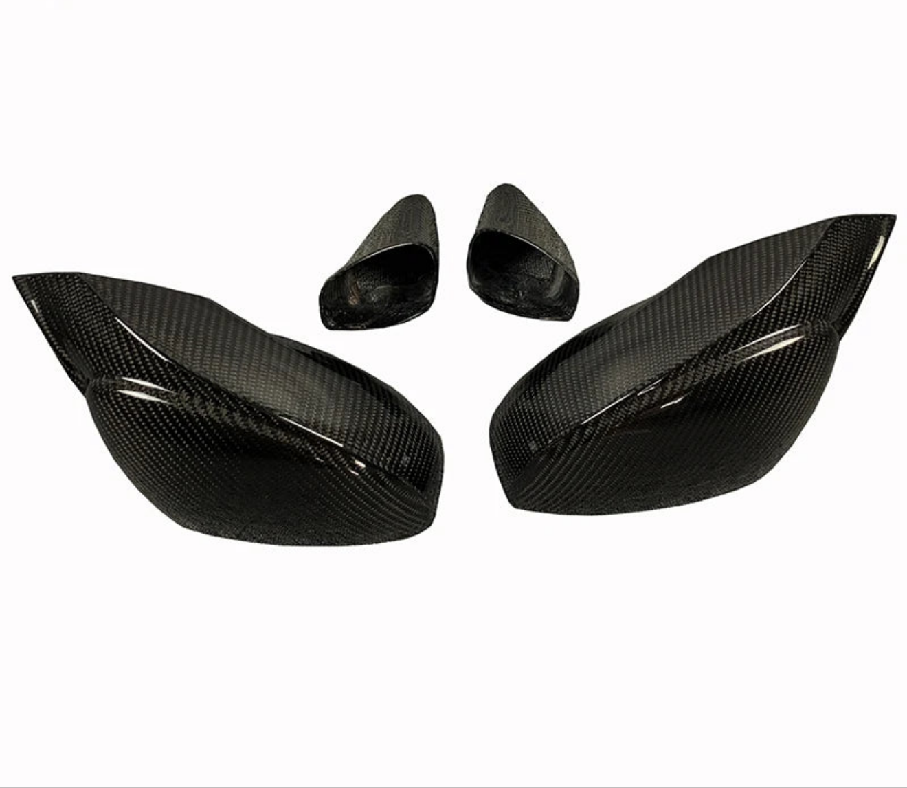 Ferrari 488 GTB & Spider 2015-2019 DRY Carbon Fiber & Forged Carbon Fiber Rearview Mirror Caps