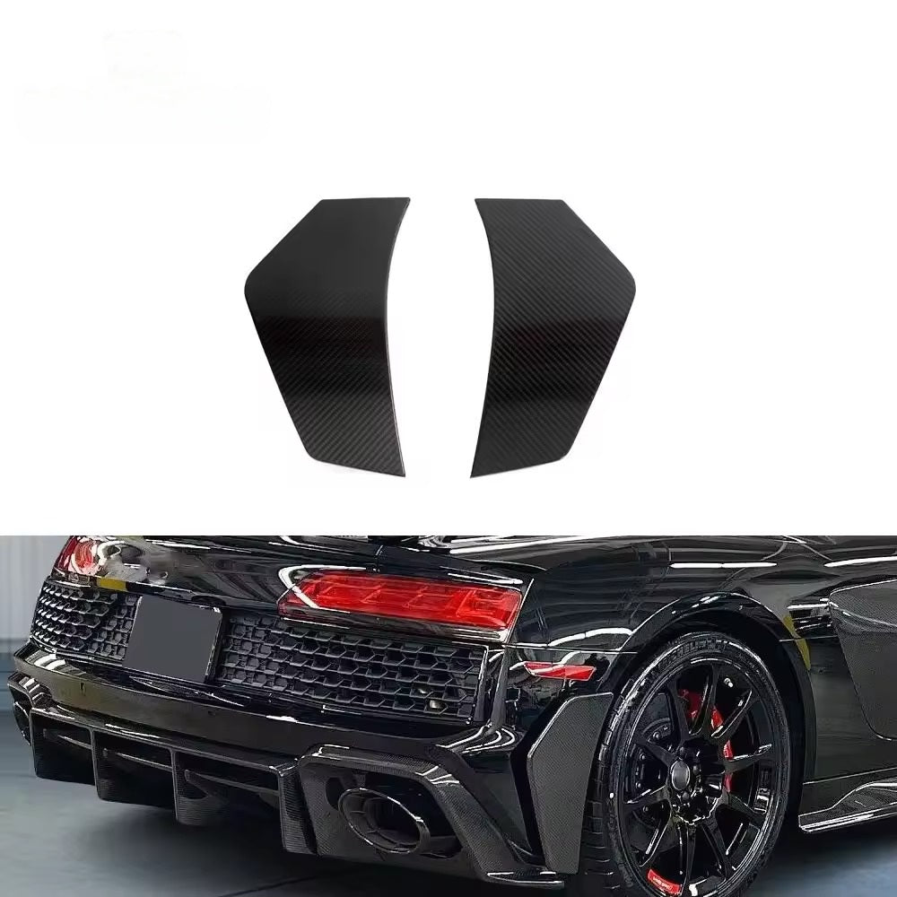 AUDI R8 V8 (V10) 2023+ DRY Carbon Fiber Rear Bumper Splitters