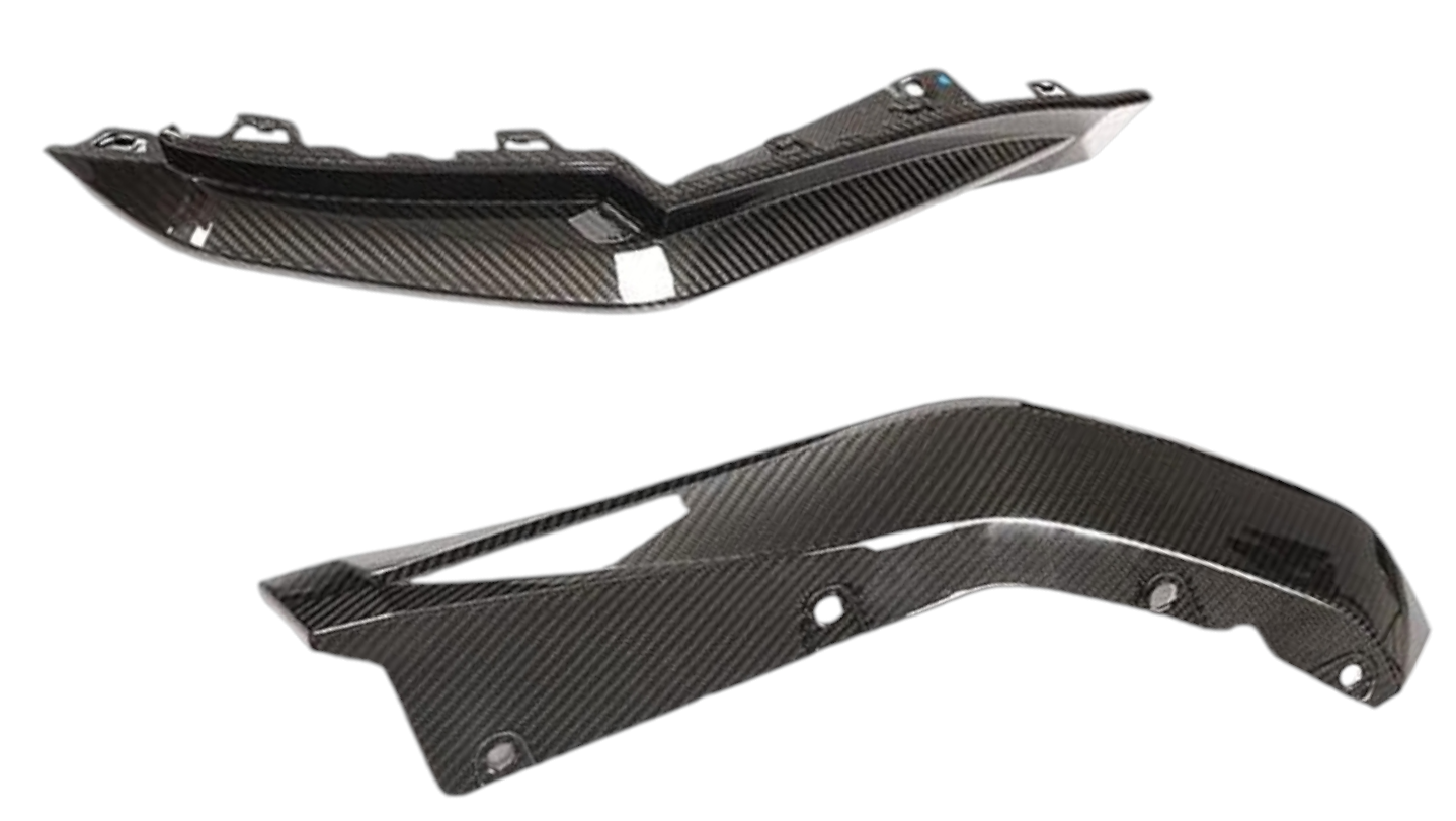 BMW 4 Series M4 G82 G83 2021+ DRY Carbon Fiber Rear Bumper Splitters (V1)