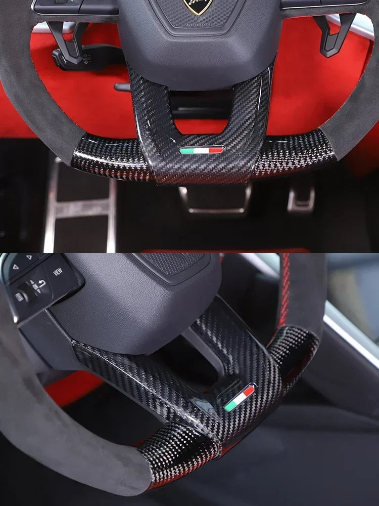 Lamborghini URUS 2018+ DRY Carbon Fiber Steering Wheel Cover