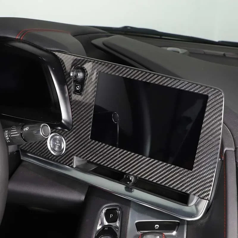 Chevrolet Corvette C8 Stingray Z51 Z06 2020-2024 Carbon Fiber Navigation Screen Front Cover