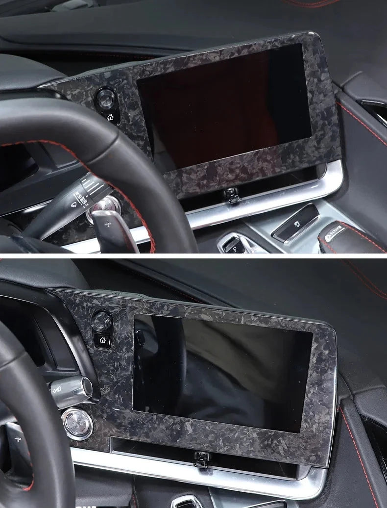 Chevrolet Corvette C8 Stingray Z51 Z06 2020-2024 Carbon Fiber Navigation Screen Front Cover