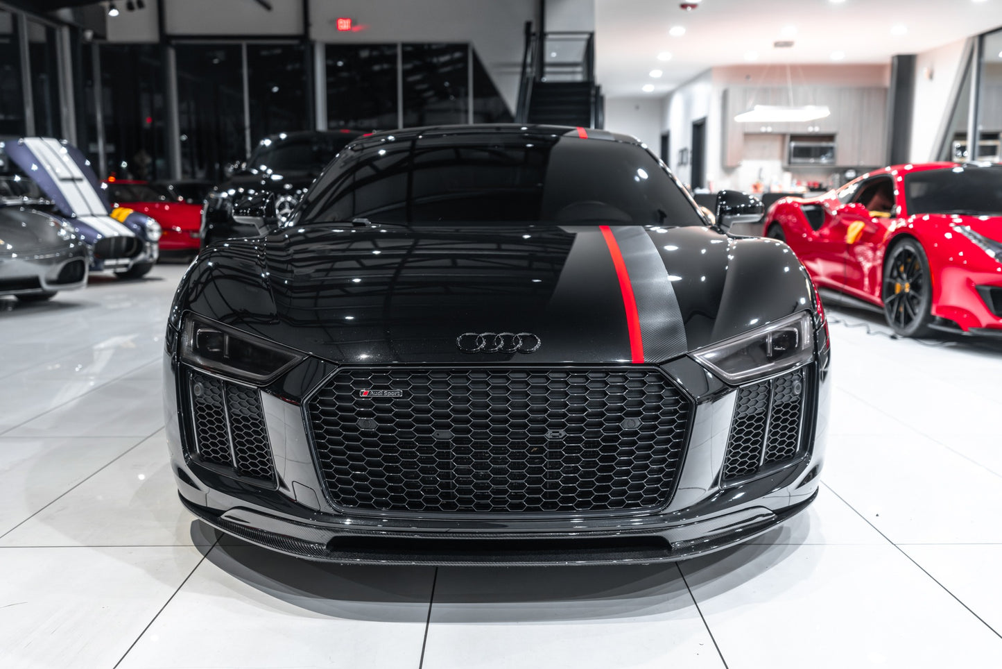 AUDI R8 V8 (V10) 2017-2019 DRY Carbon Fiber Front Splitter