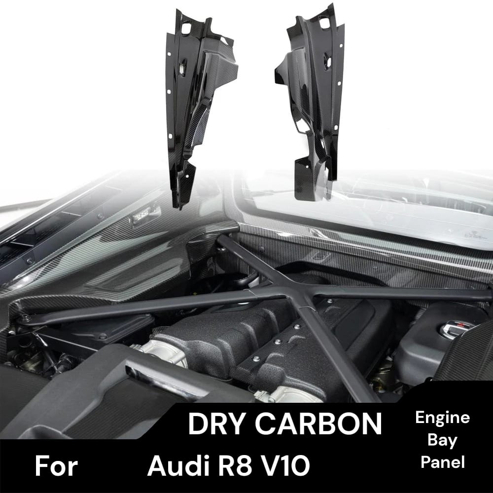 AUDI R8 (V10) Coupe 2022 & 2023 DRY Carbon Fiber Engine Covers