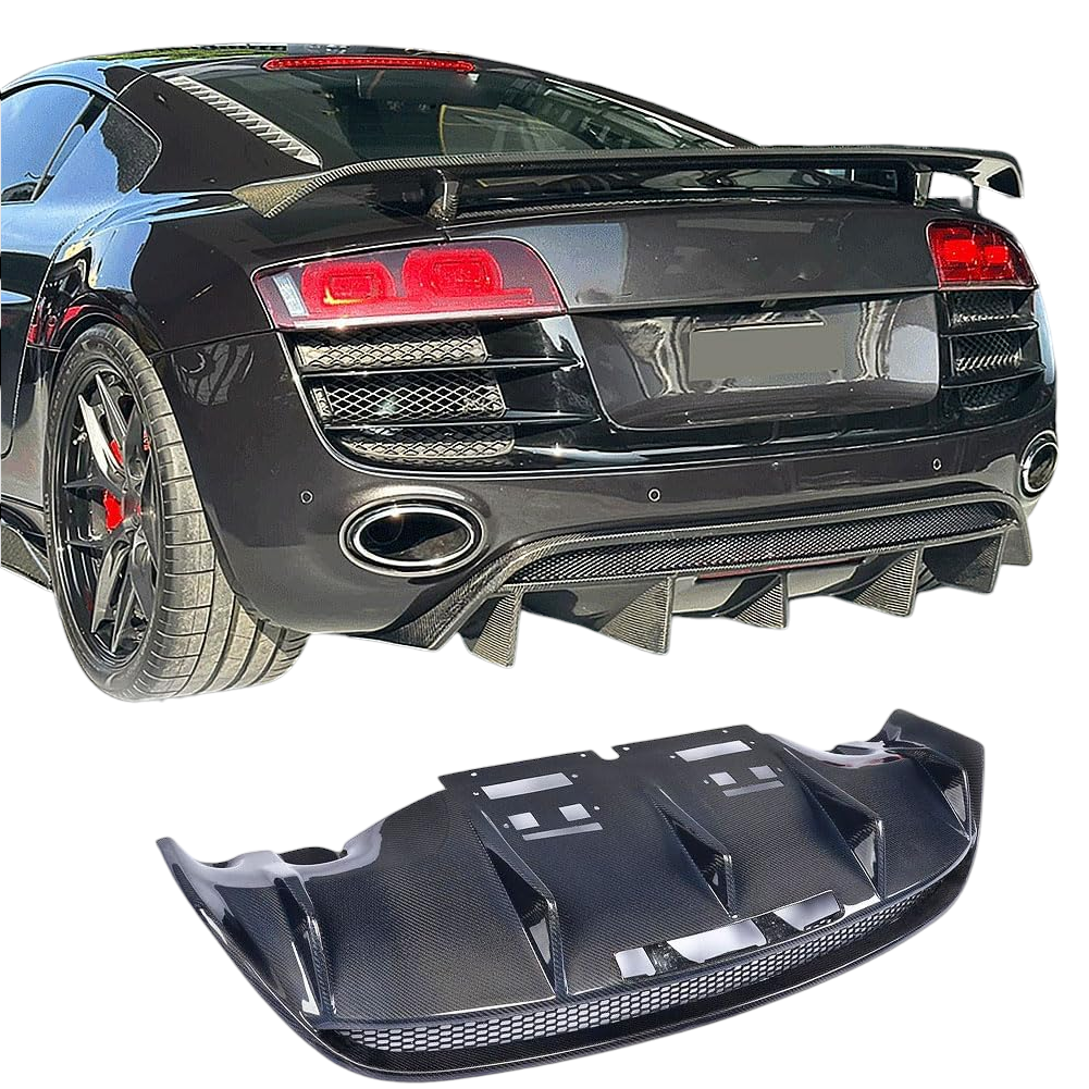 AUDI R8 V8 (V10) 2006-2015 Carbon Fiber Rear Diffuser