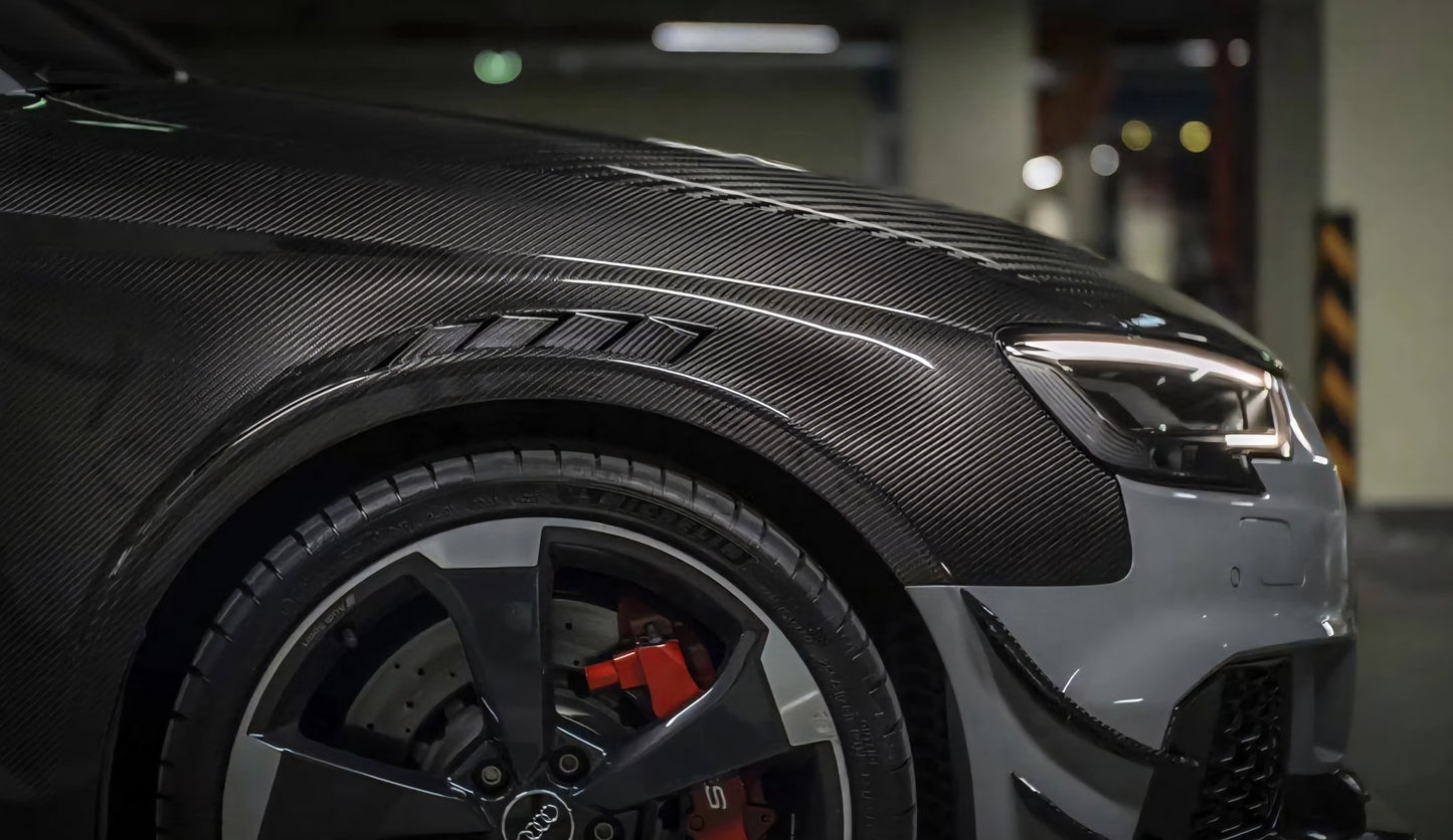 AUDI A3 S3 RS3 2015-2020 DRY Carbon Fiber Front Fenders