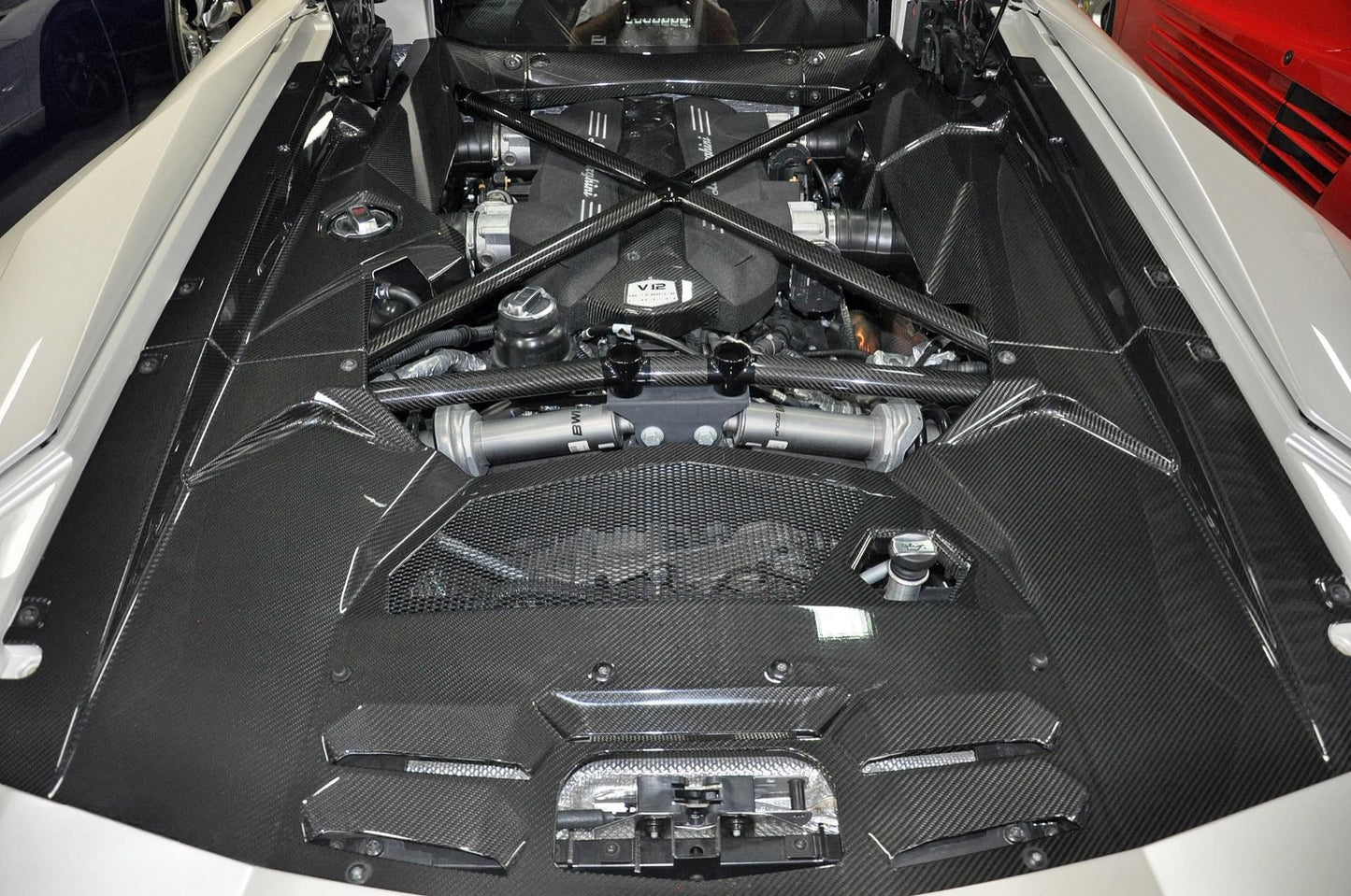 Lamborghini Aventador LP700 LP720 DRY Carbon Fiber Full Engine Cover Set